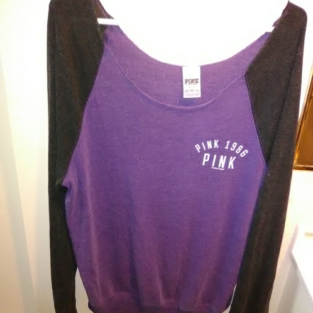 Victoria's secret PINK off shoulder sweatshirt gym